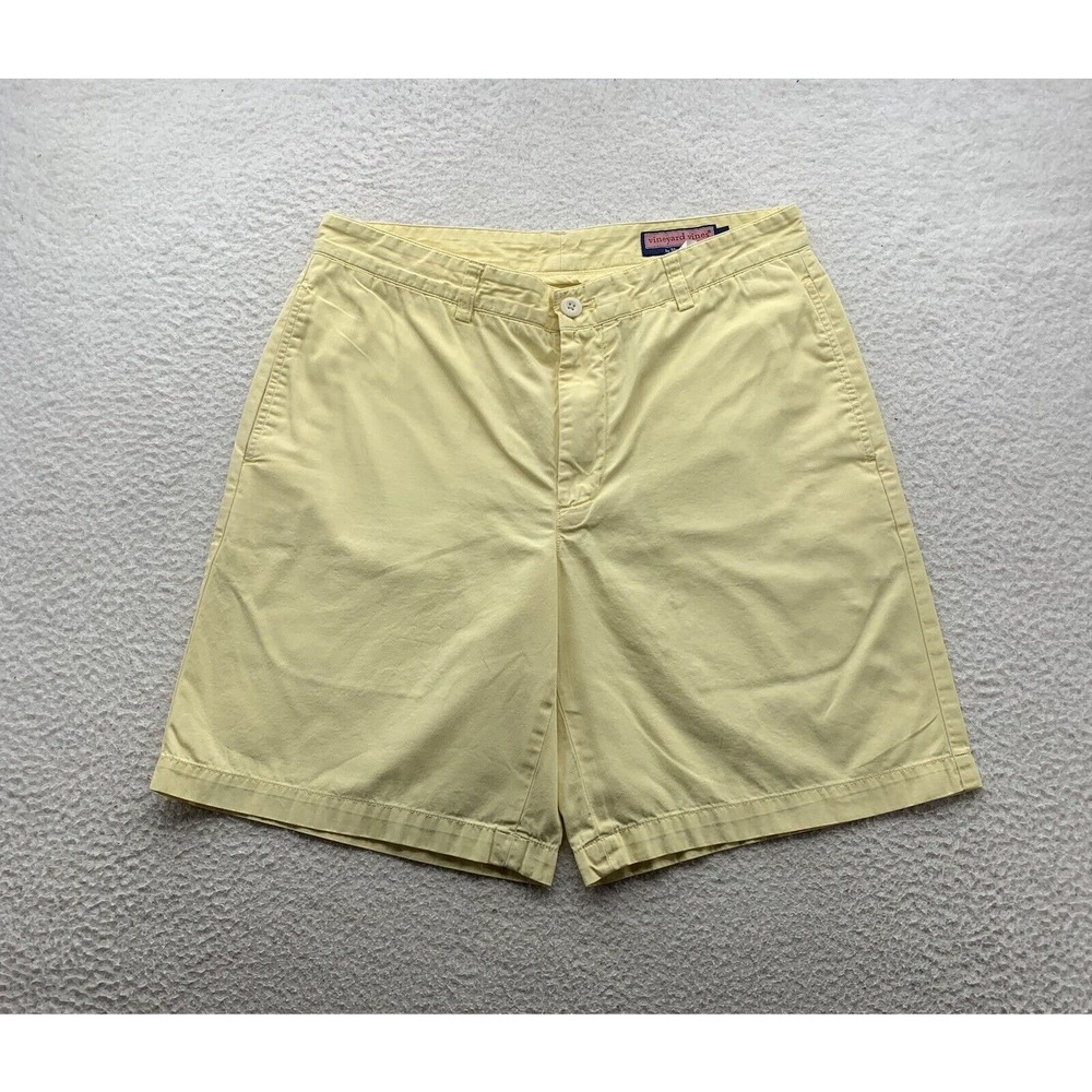 Vineyard‎ Vines Club Shorts Mens 33x9 Yellow Bermuda Mid Rise Preppy School Dad